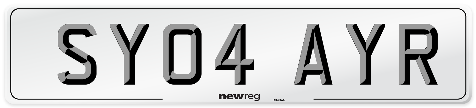 SY04 AYR Number Plate from New Reg